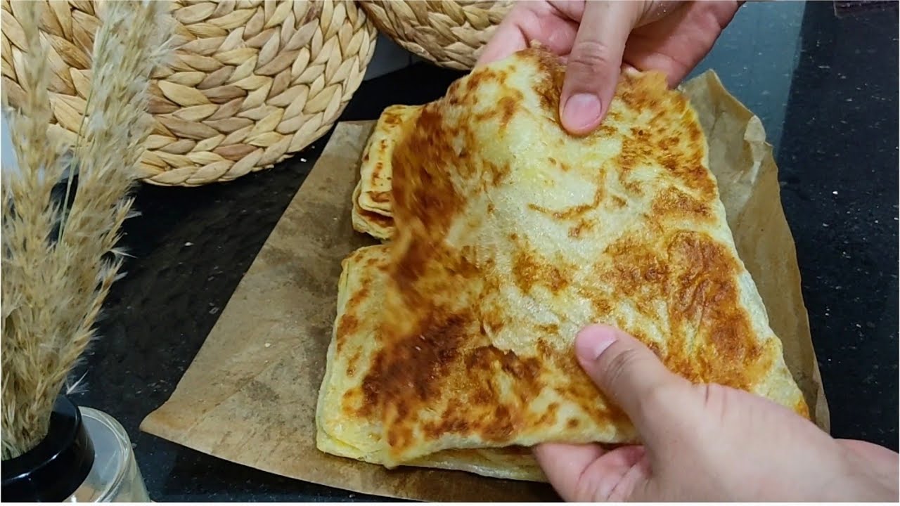مسمن الفرينة مورق وخفيف سريع التحضير ومحاحب بالفرينة 😍 لازم تجربو الوصفة 😋