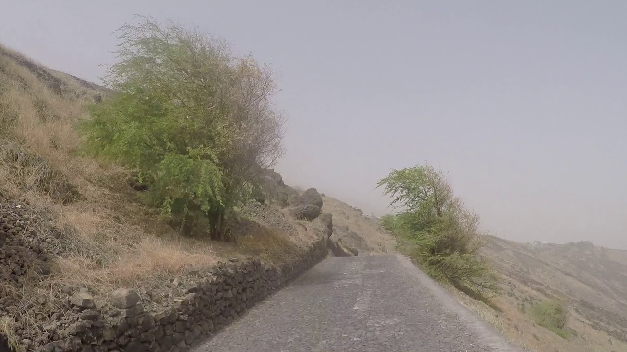 Cabo Verde Fogo Road to Mosteiros, Gopro / Cap-Vert Fogo Route vers Mosteiros, Gopro