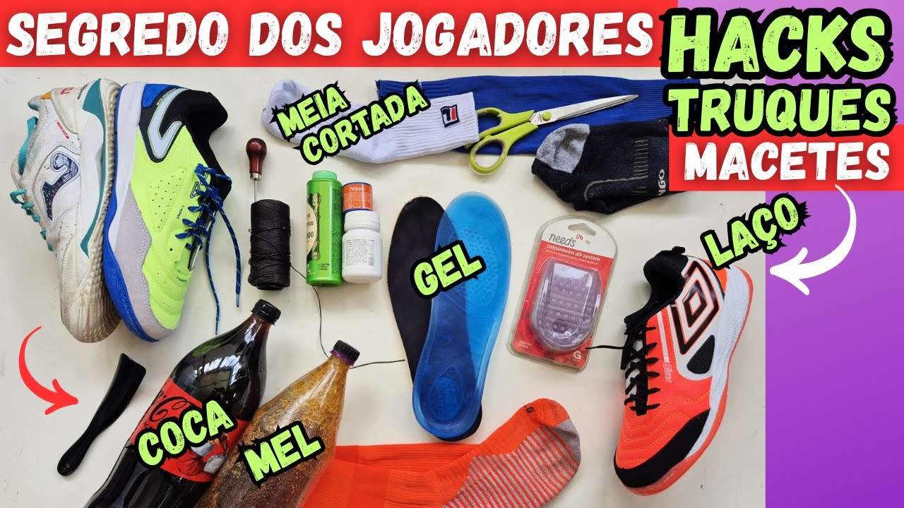 HACKS E MACETES🔥👀 CHUTEIRAS FUTSAL, CAMPO E SOCIETY😲 PROFISSIONAIS USAM ESSES TRUQUES‼ CONFERE AI✔