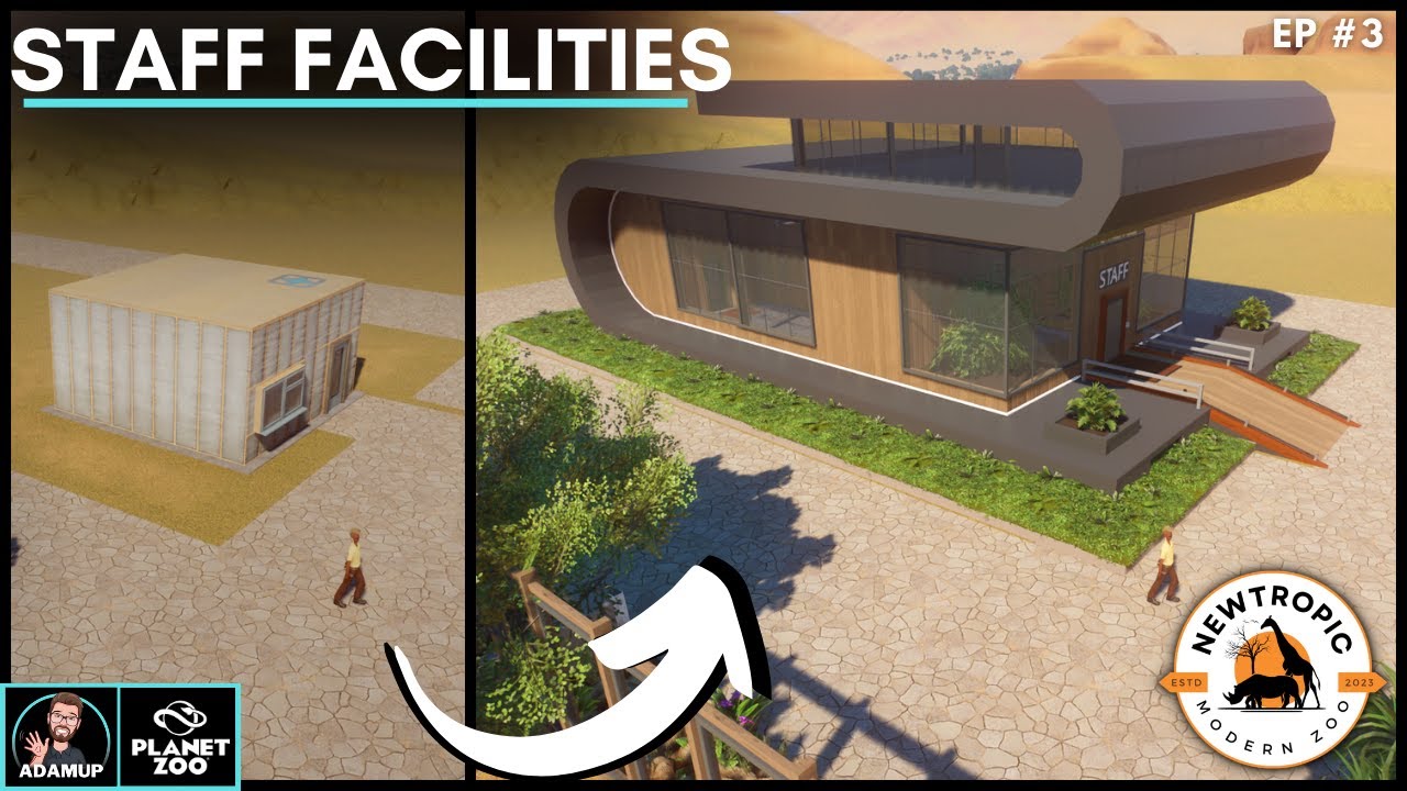 Creating Staff Facilities In Planet Zoo - Newtropic Zoo Ep 3
