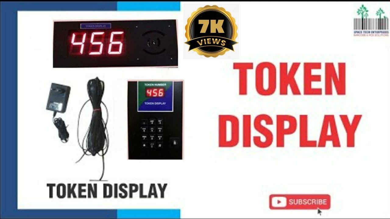 Token Display 3 character For Queue Management Hospitals, Pathology, Clinic, Restaurant Token system