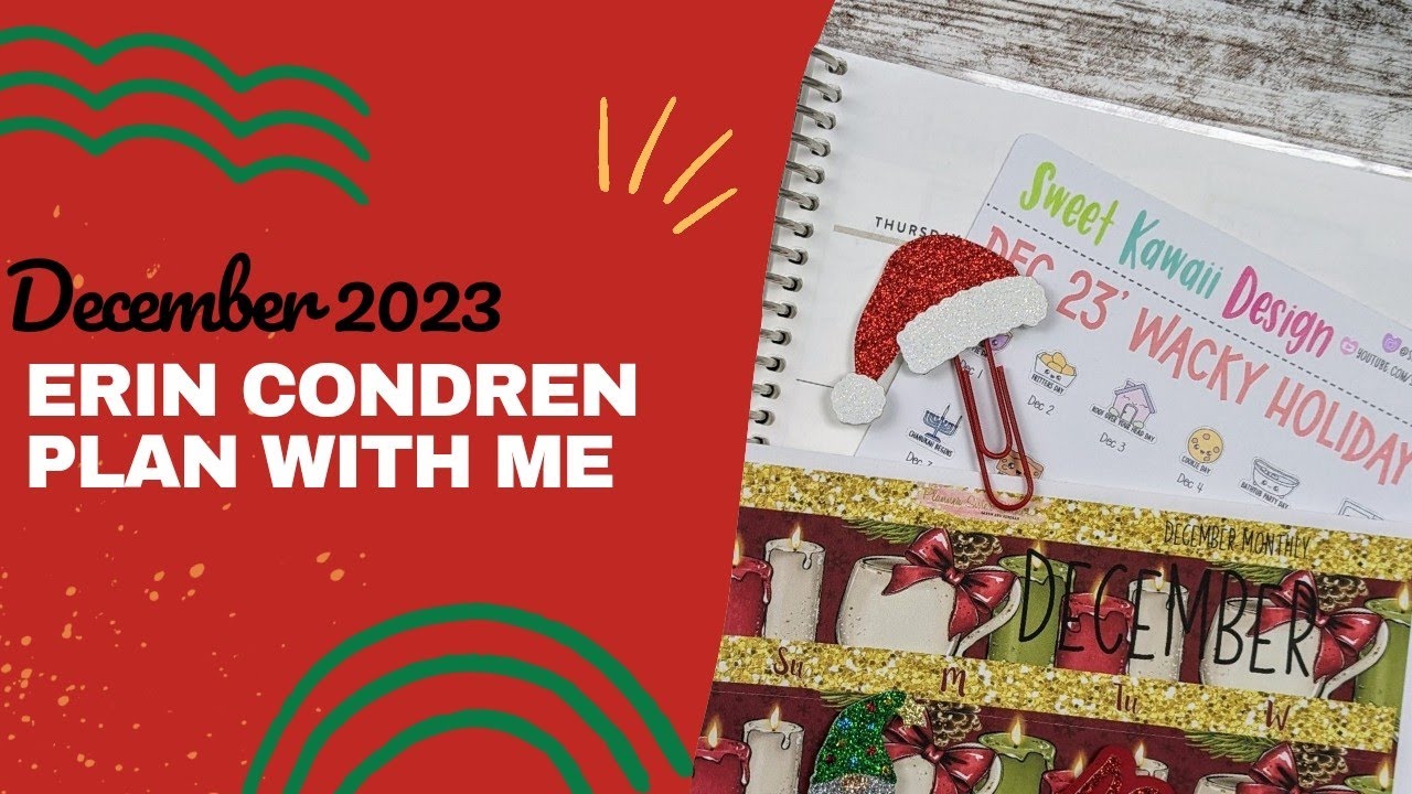 December Monthly Plan with me Erin Condren 2023