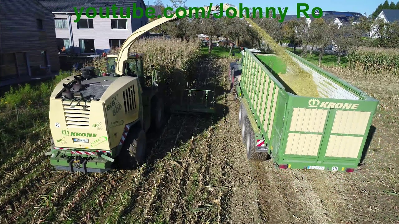 Maishäckseln 2017 Teil 7 LU Loritz mit Krone Big X 800 und 12-Reiher, Fendt [4K]
