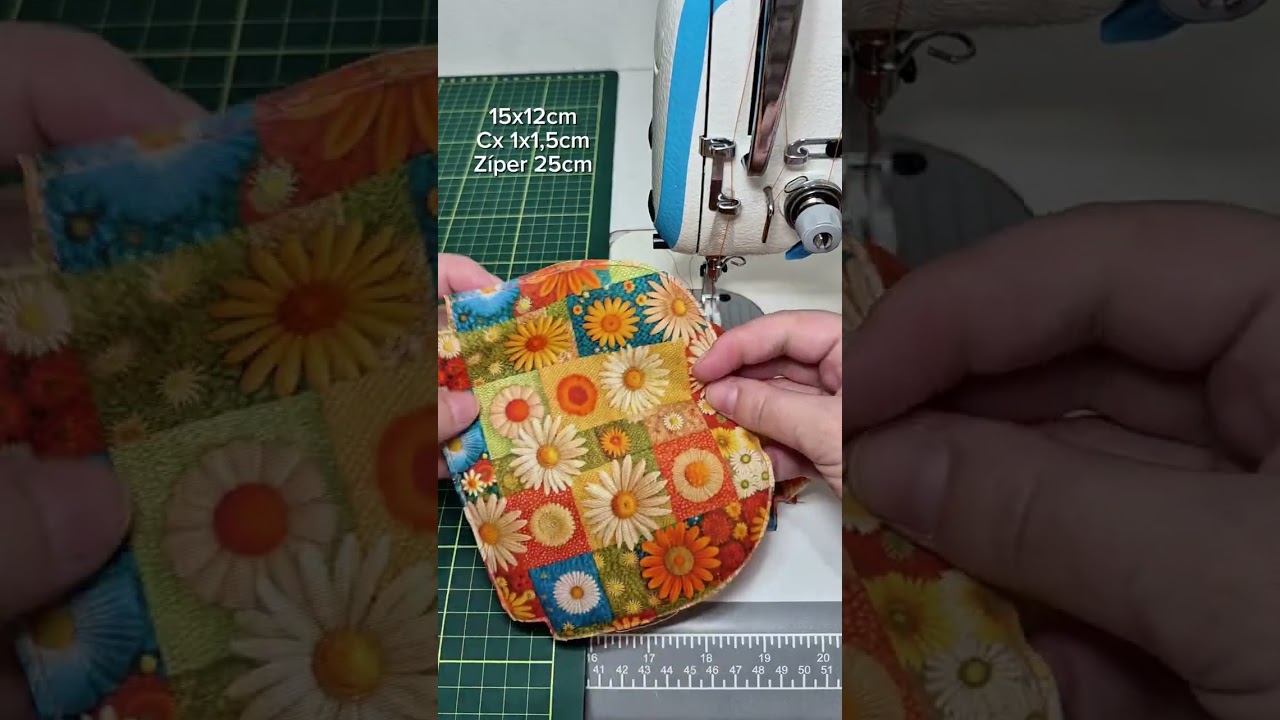 Tutorial de costura 15x12cm Sewing Passo a Passo Costura fácil 