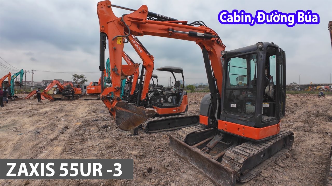 Đầu Năm Nên Mua Máy Gì- Review Siêu Phẩm HITACHI ZAXIS 55ur-3 Cabin , Đường Búa Giá Rẻ