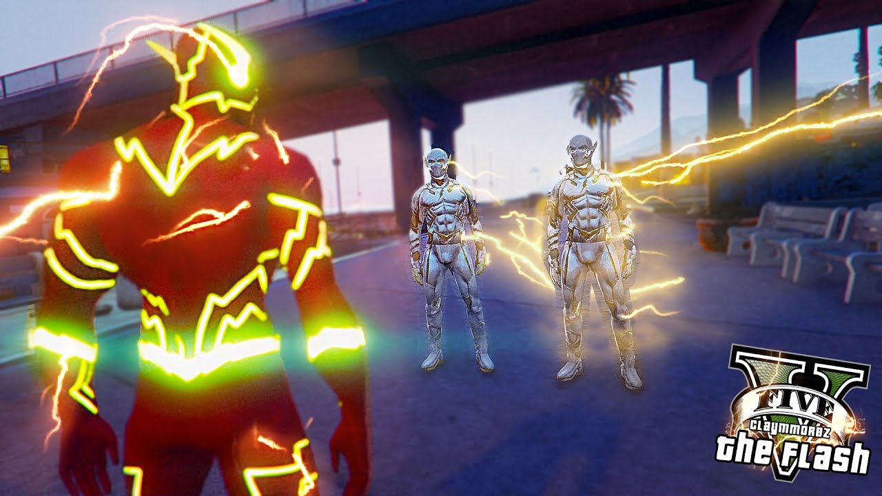 Godspeed VS The Flash ! Battle On Water (GTA 5 Ultimate Flash Mod)