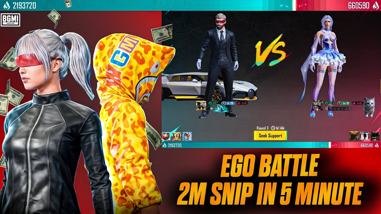 2M SNIP IN LAST 5 MINUTE BGMI POPULARITY BATTLE EGO BATTLE 