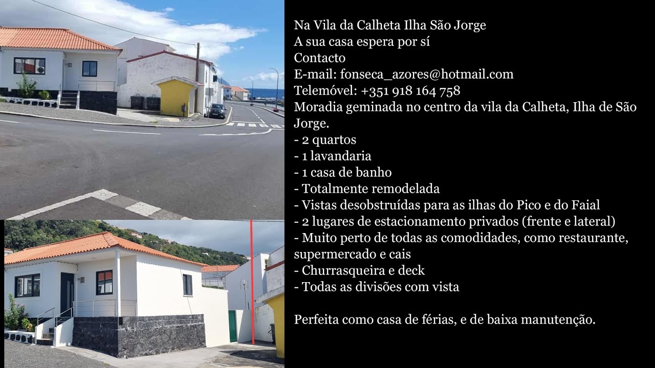 Ваш будущий дом находится в Вила-да-Кальета, остров Сан-Хорхе.