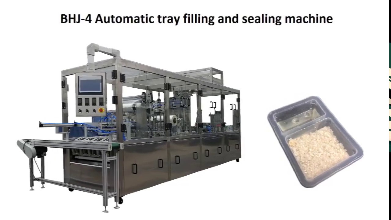 [JOYGOAL MACHINERY] BHJ-4 Automatic tray filling and sealing machine