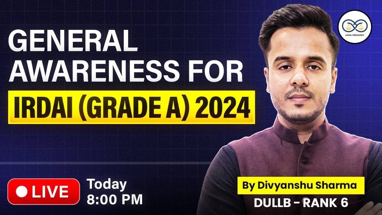 General Awareness for IRDAI | IRDAI GRADE A 2024 | IRDAI Assistant Manager