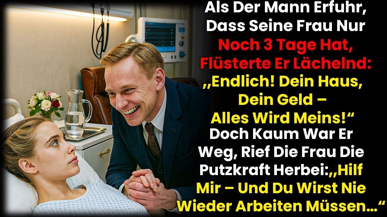 Als er erfuhr, dass seine Frau nur noch drei Tage hat, nahm er ihre Hand und flüsterte lächelnd …