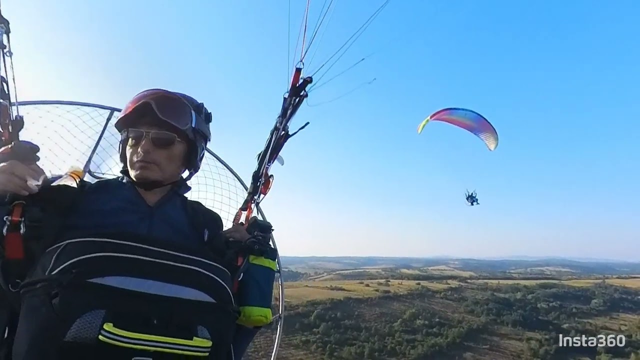 Paramotor flight to Surduc Lake. ( more low-level  flying after the lake scene )