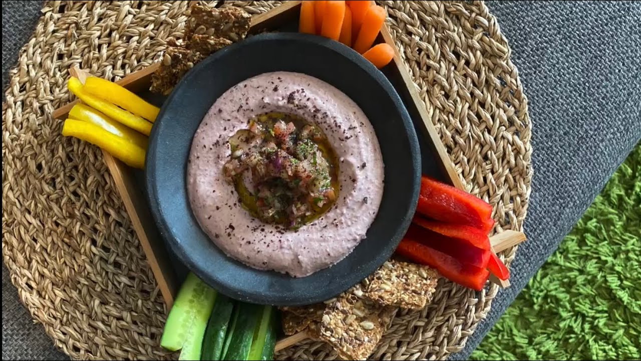 How to make Red bean HUMMUS & pico de Gallo/حمص الفاصوليا الحمراء