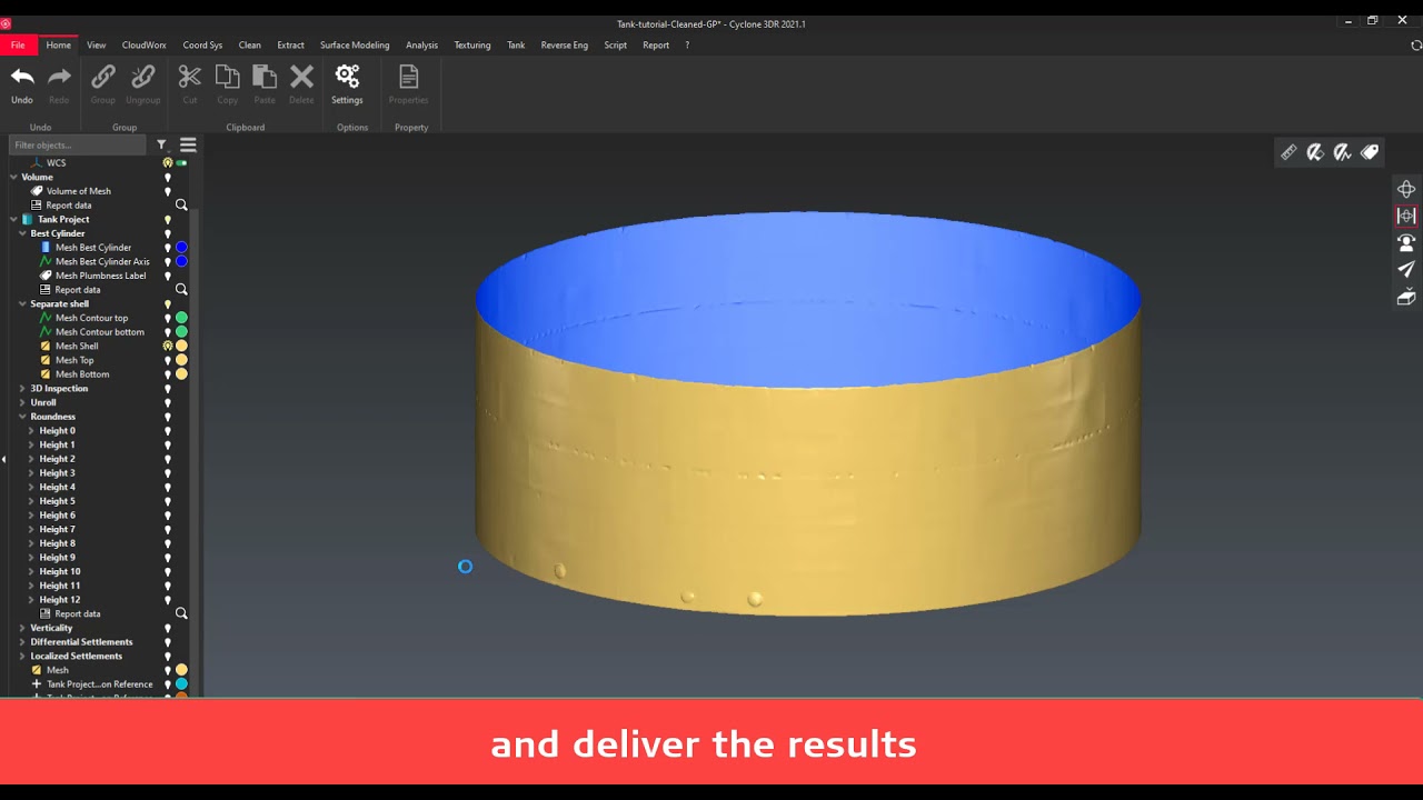 Leica Cyclone 3DR: introduction to the tank inspection workflow