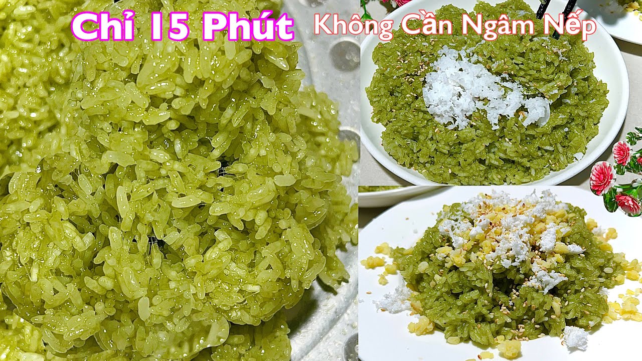 Tuyệt Chiêu Nấu XÔI LÁ DỨA Nước Cốt Dừa Cấp Tốc Chỉ 15 Phút, Dẻo Mềm Ngon- Pandan sticky rice