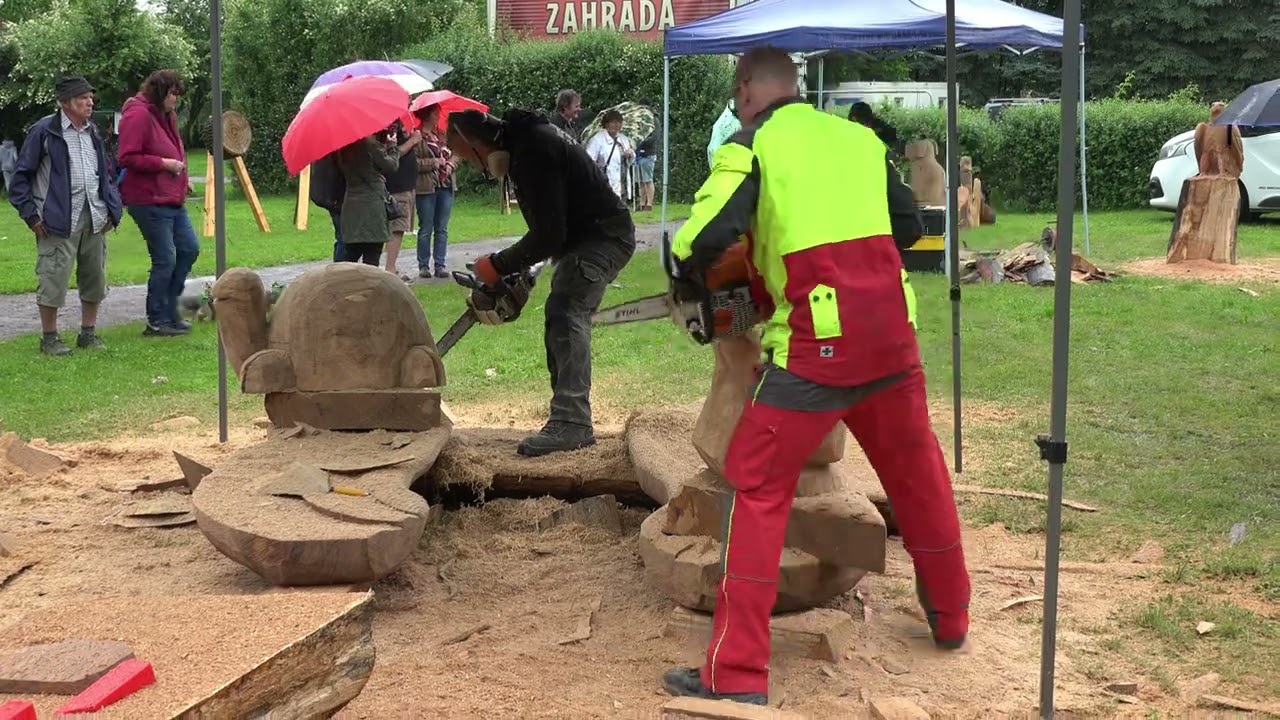 Dřevosochání Hořice - SPEED CARVING 5 ŘEZBÁŘŮ