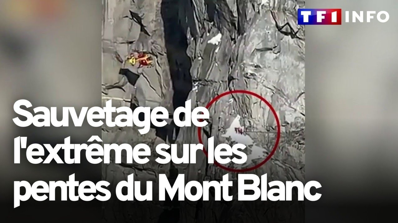Les images d'un sauvetage extr&ecirc;me sur les pentes du Mont Blanc