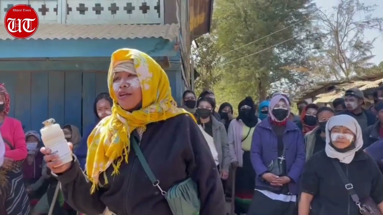 Women Protest In Litan, Question Role Of Security Forces