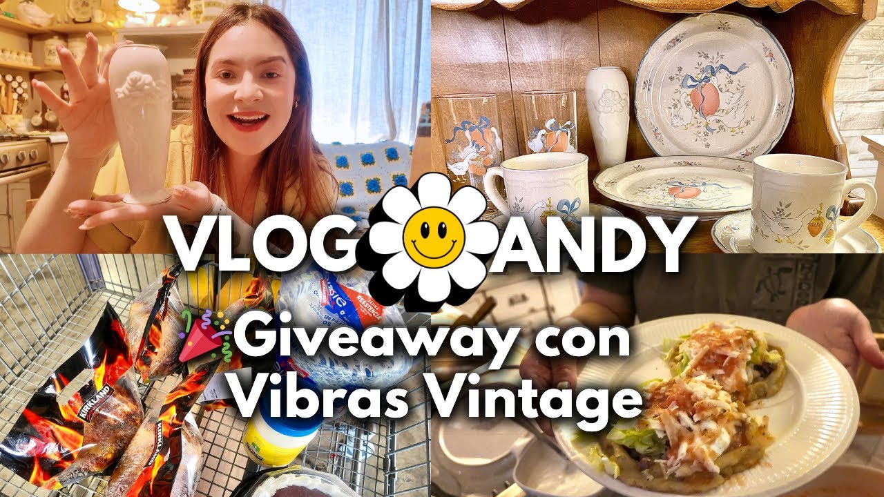 💕✨Giveaway en Vibras Vintage Bazar🎉+CocinAndy😊+Receta Café y Platicadera🙊