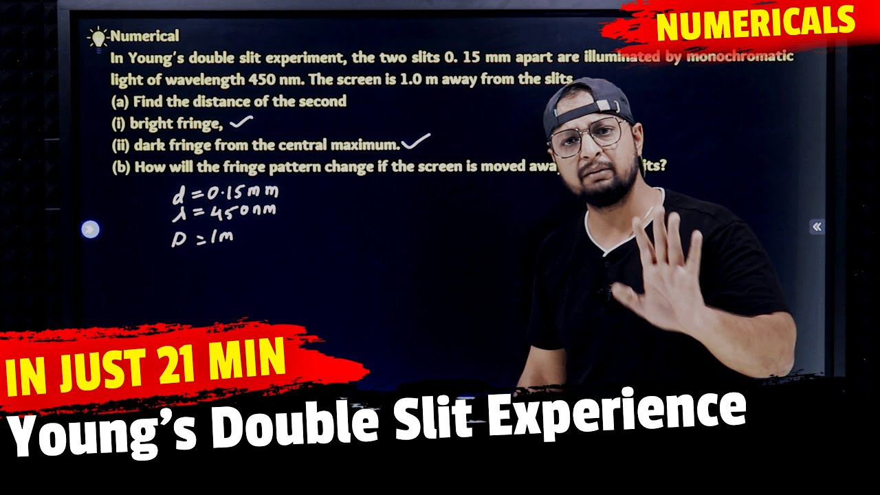 38.Chapter - 10 | Wave Optics | Young's Double Slit Experience Numericals | Physics Baba 2.O