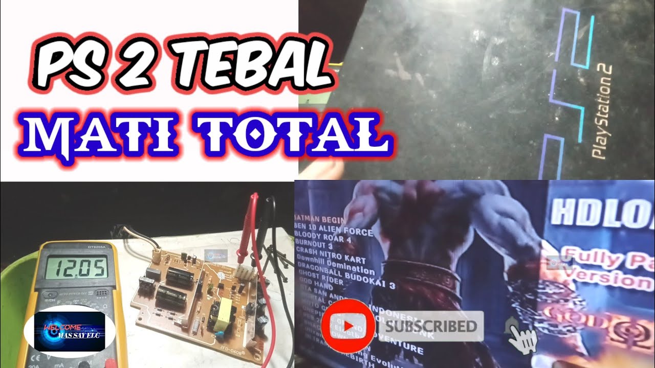 Servis Play Station PS2 tebal mati total