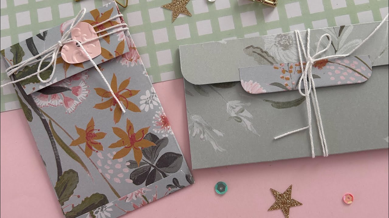 6x6 Paper 💌  DIY Coin Envelope or Slim Envelope 💌 Gift Card/Ephemera Holder