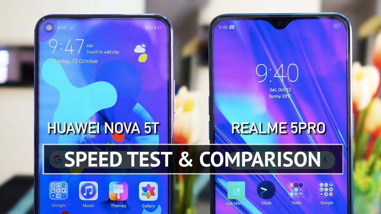 Huawei Nova 5T vs Realme 5 Pro SPEED TEST