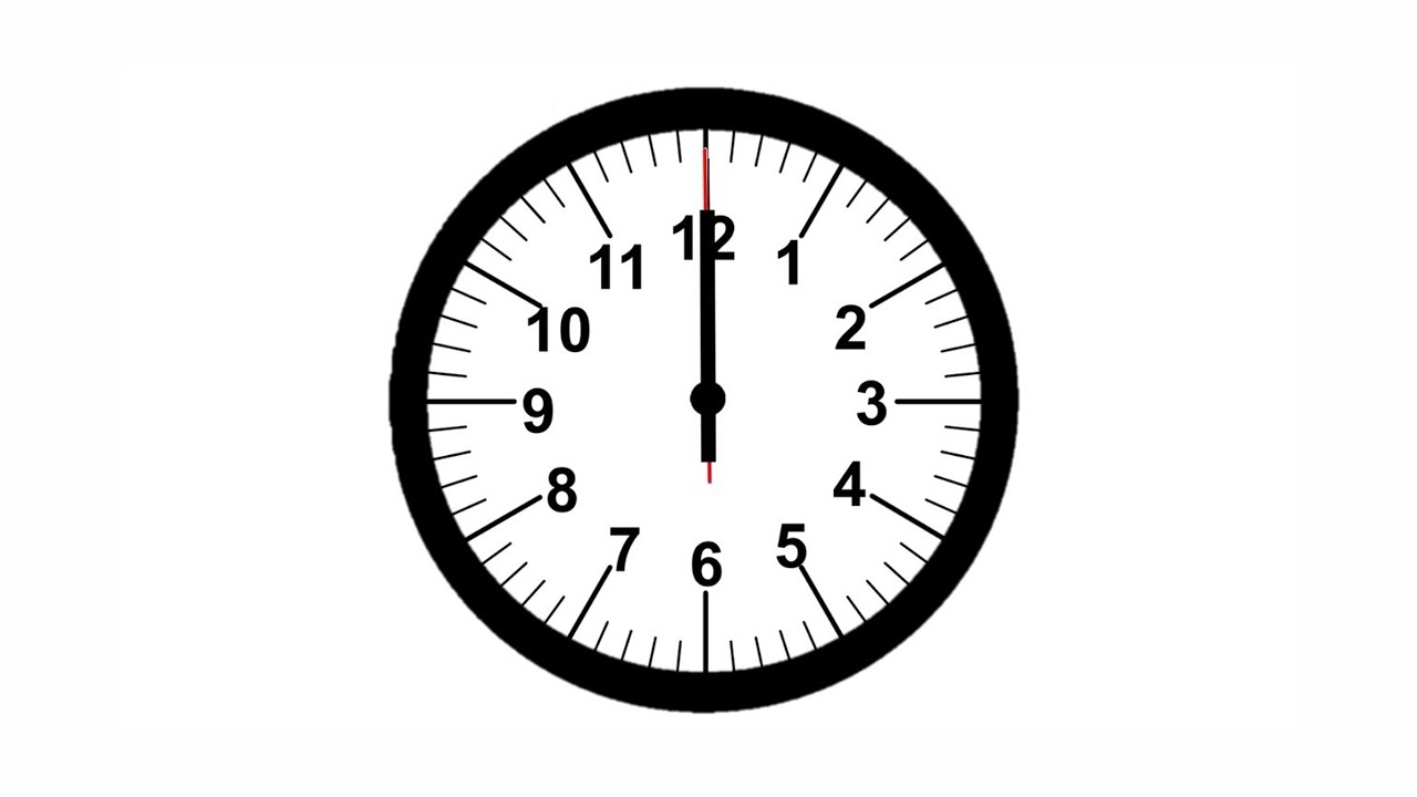 🎬 🕰️ 12-Hour Analog Clock with Tick-Tock | Classic Stopwatch without Alarm | The Timer