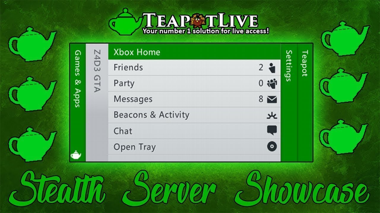 Xbox RGH/JTAG Stealth Server TeapotLive  (7 Days Free) | Dash 17526 [{1-2YEAR+KVLife}]