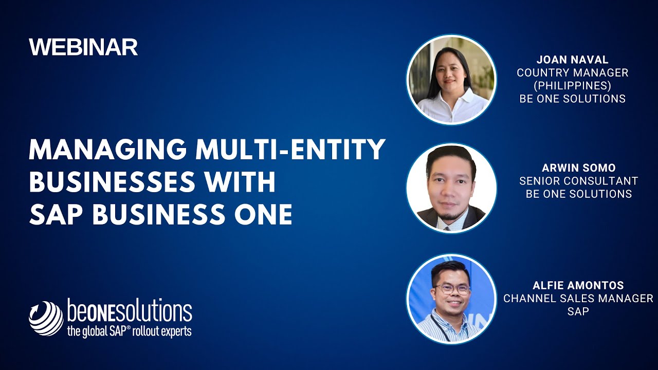Webinar: Managing Multiple Entities with SAP Business One Video