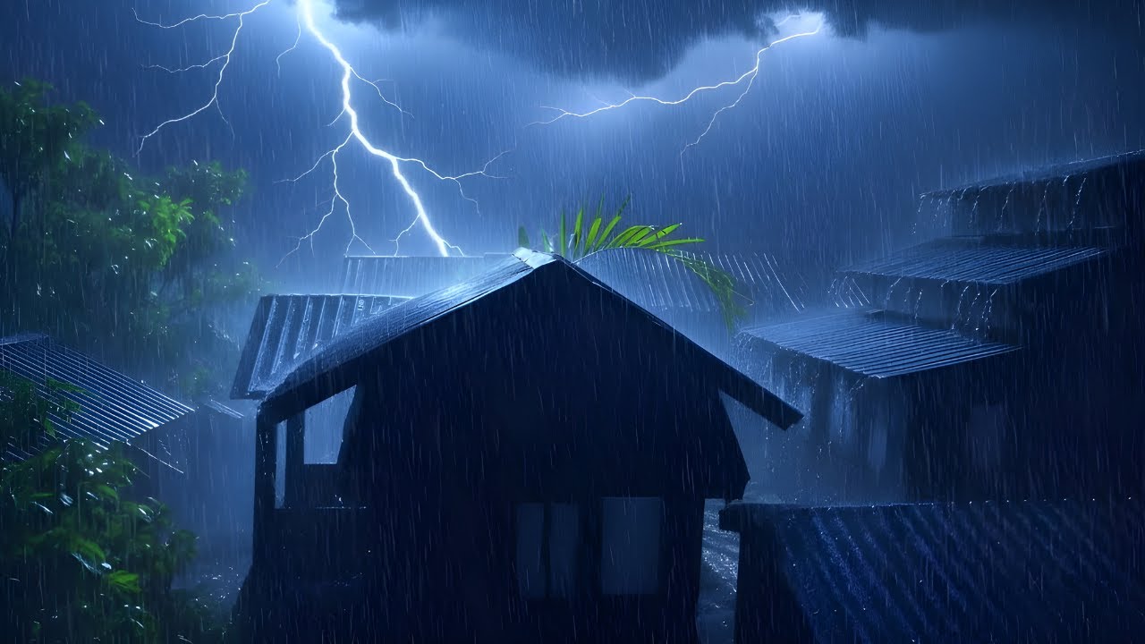 99% Fall Asleep Instantly | ASMR, Calm Rain Sounds and Low Thunder for Sleeping Fast