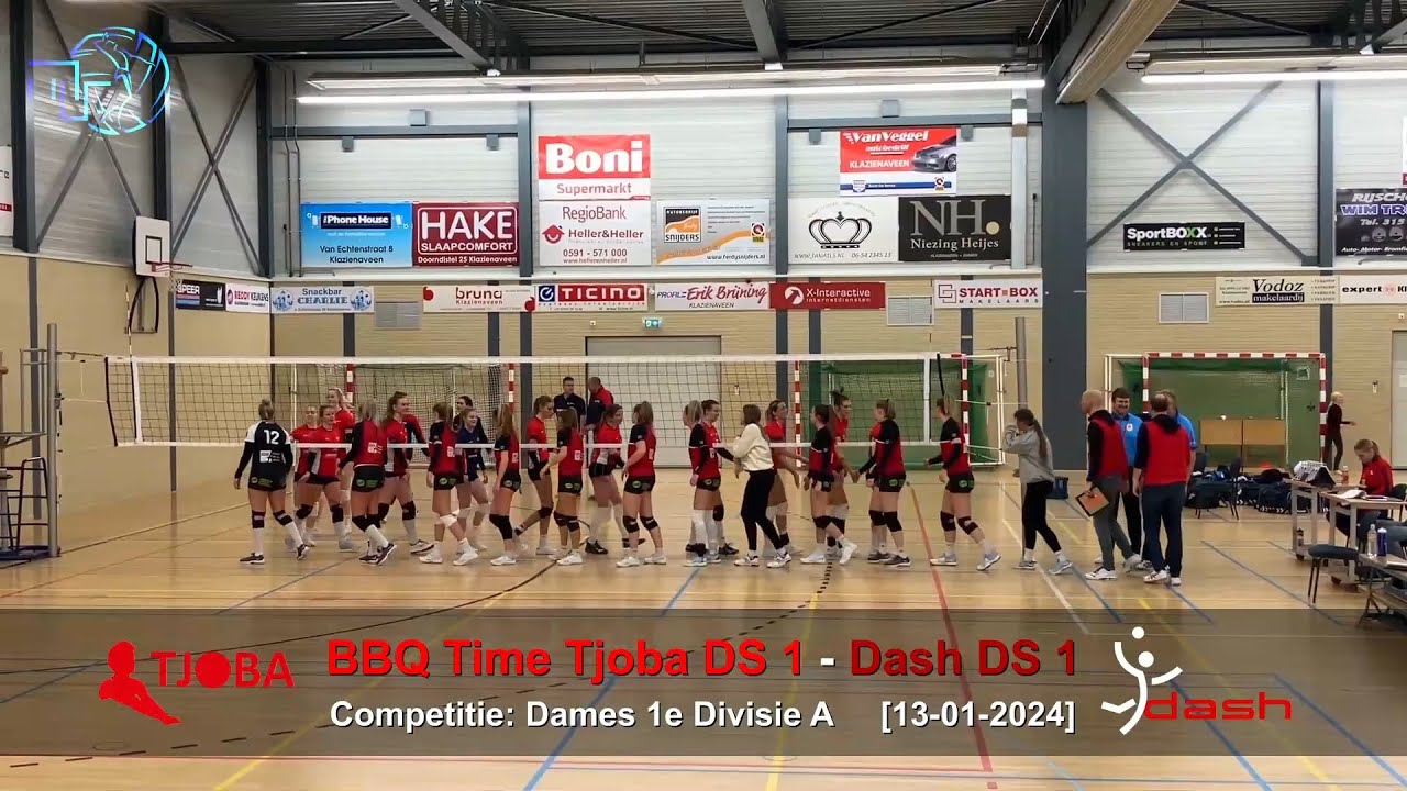 Volleybal Dames 1e Divisie A: BBQ Time Tjoba D1 - Dash D1 [13-01-2024]
