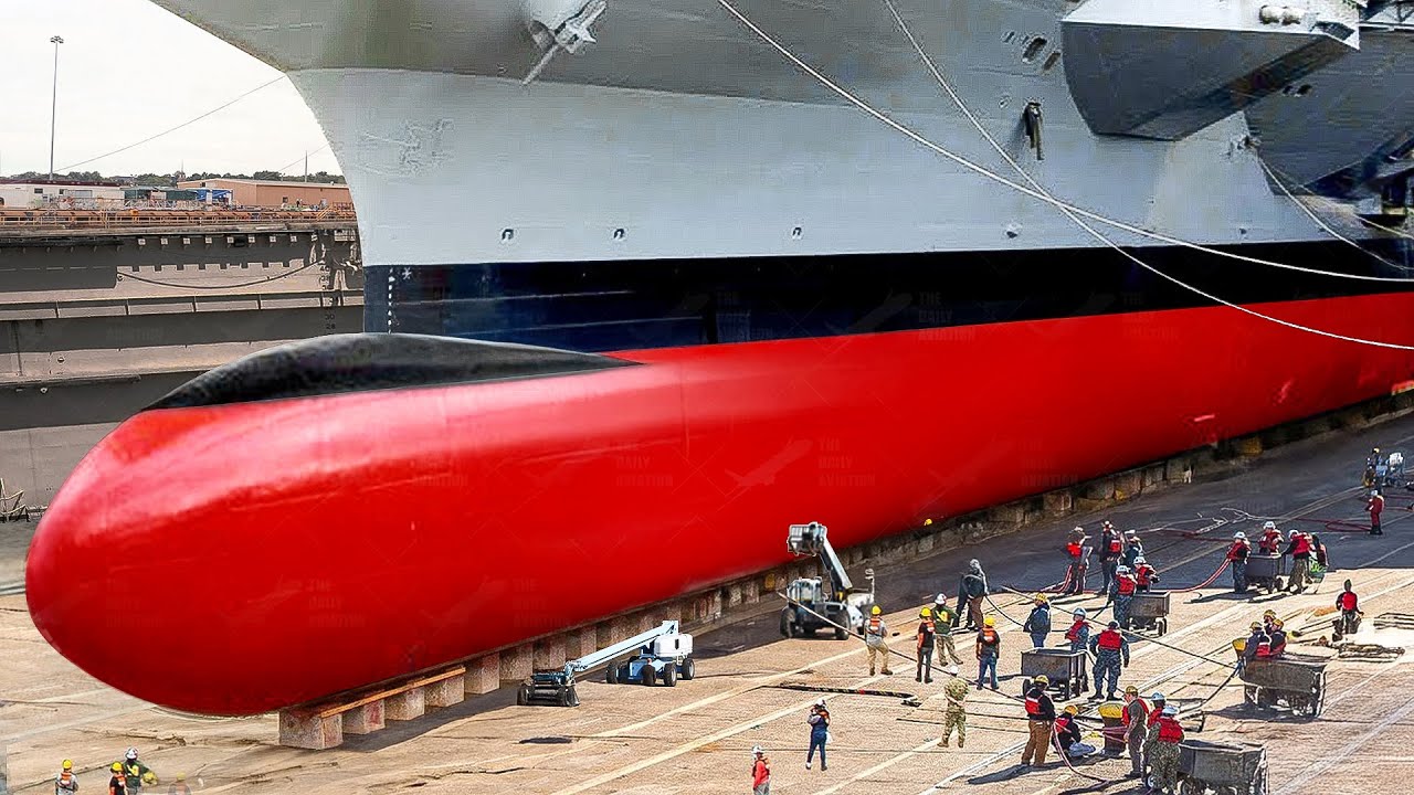 US Navy Rolling Out Newly Repaired $13 Billion Supercarrier From Dry Dock