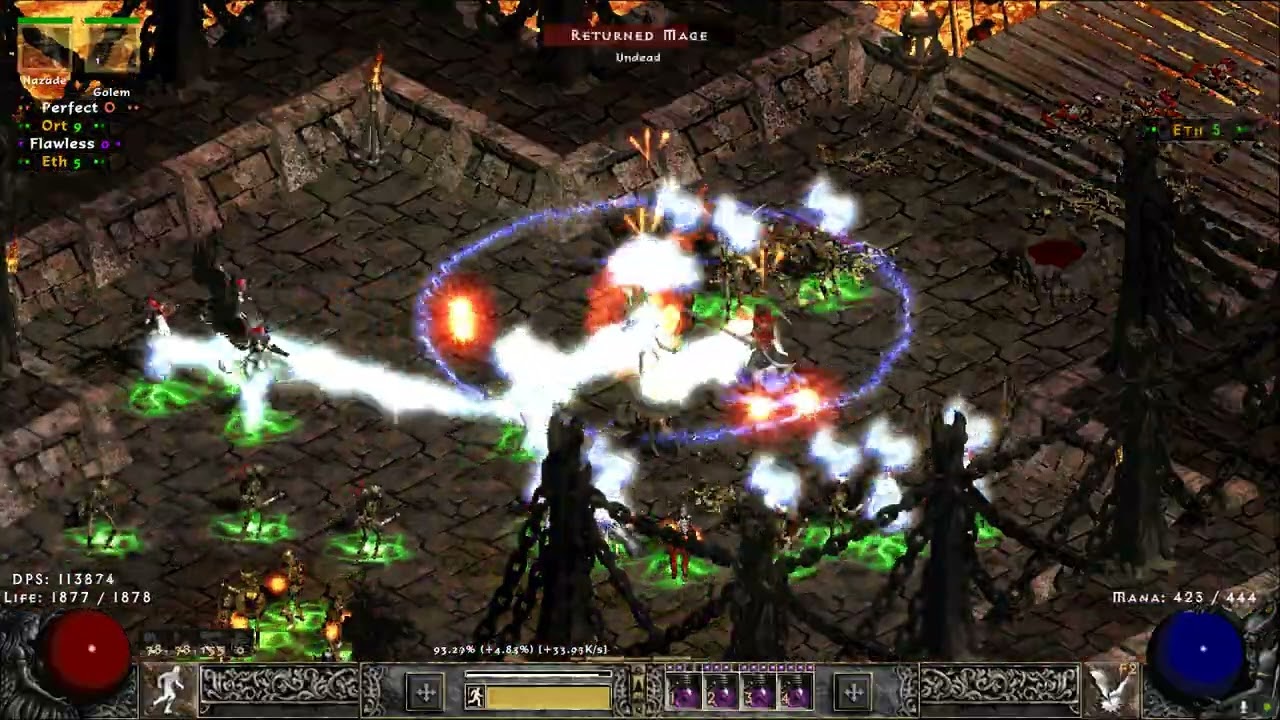 PD2 S12 Chain Lightning Sorc. 132% Demon Road. 