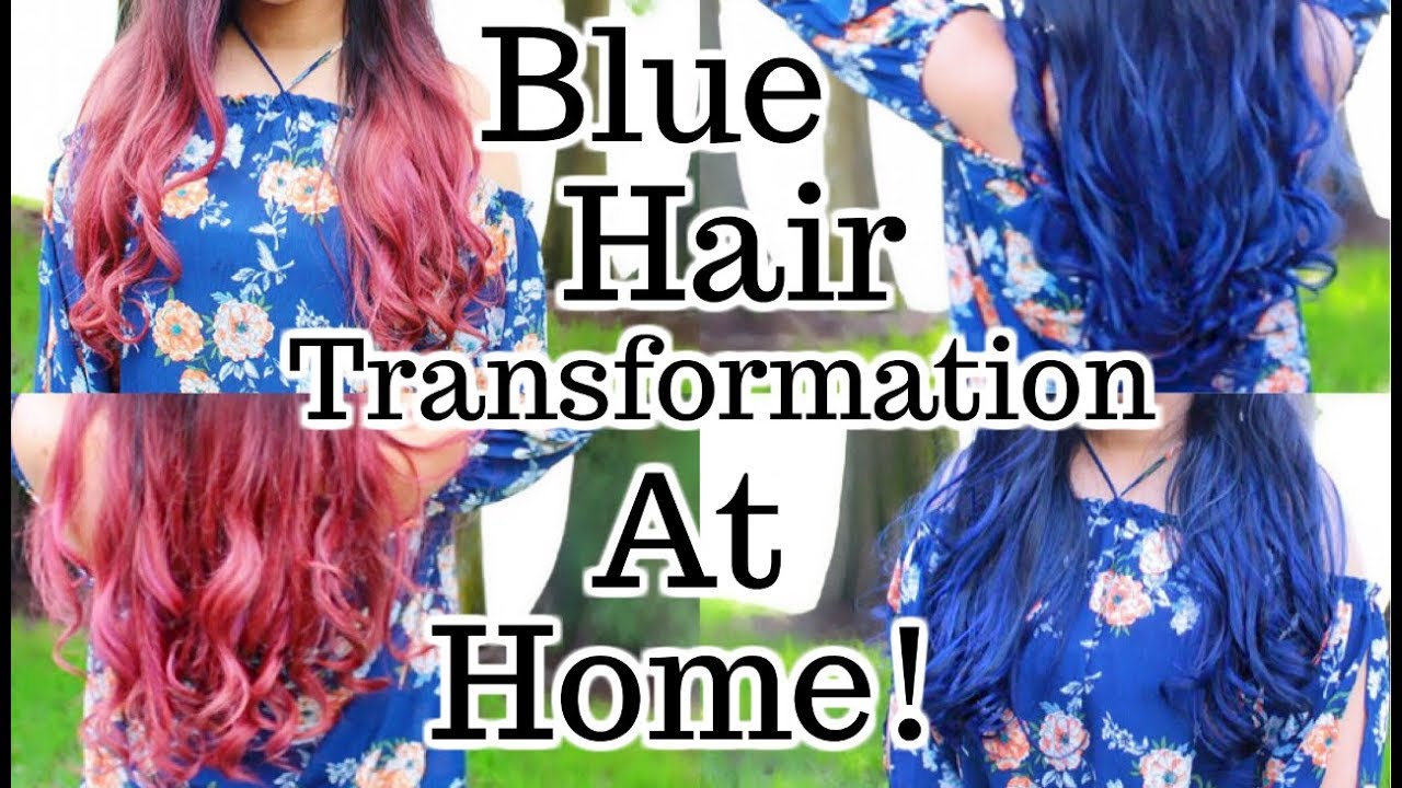 Back to School Blue Hair Transformation at Home! | Casey Vee