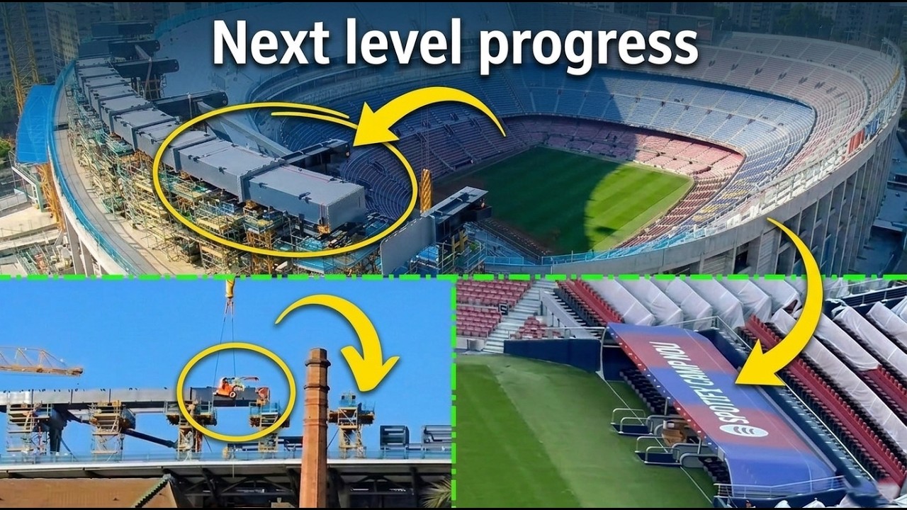 Camp Nou Construction Update April 2026 | Roof, Facade, Seating & Massive Progress Revealed!