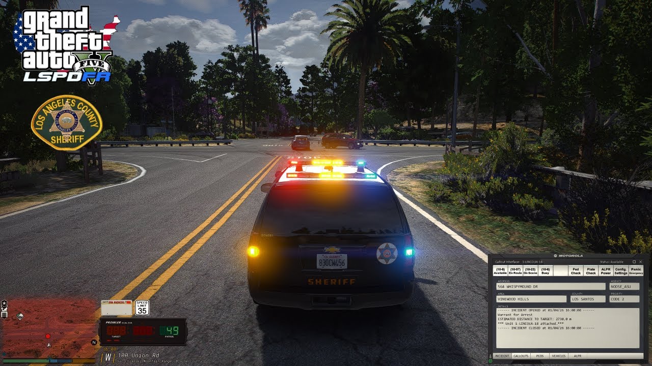 [NO COMMENTARY] GTA V LSPDFR  - DEPUTY SHOOTS WOMAN WITH LONG GUN | HUGE TRAFFIC ACCIDENT - LASD