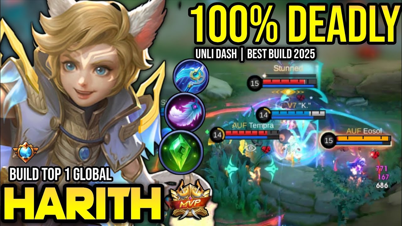 HARITH BEST BUILD 2025 | BUILD TOP 1 GLOBAL HARITH GAMEPLAY | MOBILE LEGENDS✓