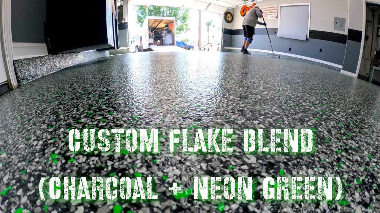 2 CAR GARAGE PLESENTIA, CA (CHARCOAL W/ GREEN ACCENT)