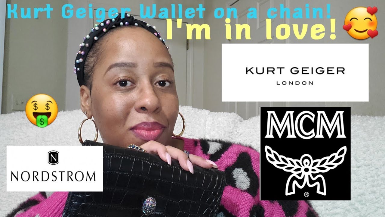 KURT GEIGER Kensington Wallet on a chain! 4 styles!! I'm obsessed!! 🥰🤪 MCM comparison!! 🤑💵