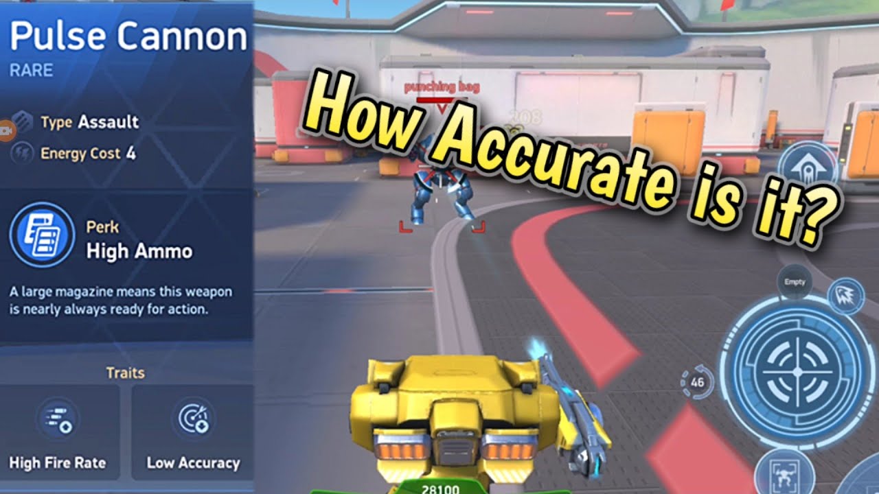 PULSE CANNON Accuracy Chart + Vault Opening | Mech Arena Test 06