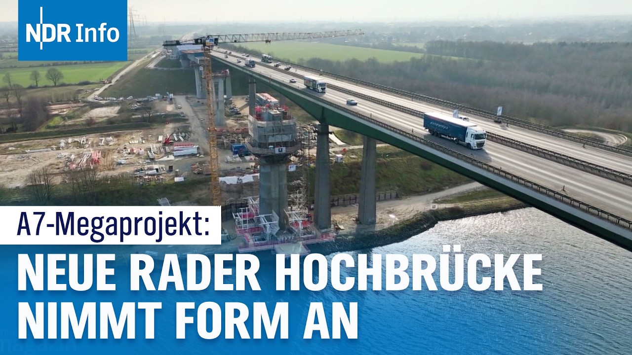 Präzisionsarbeit: Neue Brückenteile für die Rader Hochbrücke | NDR Info
