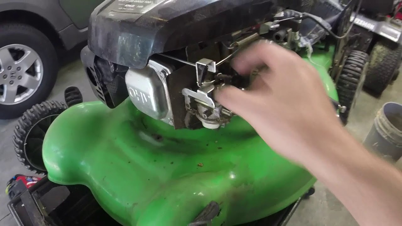 Carb clean on a Kohler Lawn Boy (top jet)