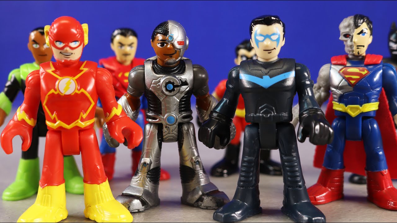 Huge Imaginext Collection Superheroes And Villains - Batman - Superman - Cyborg - Batman Beyond