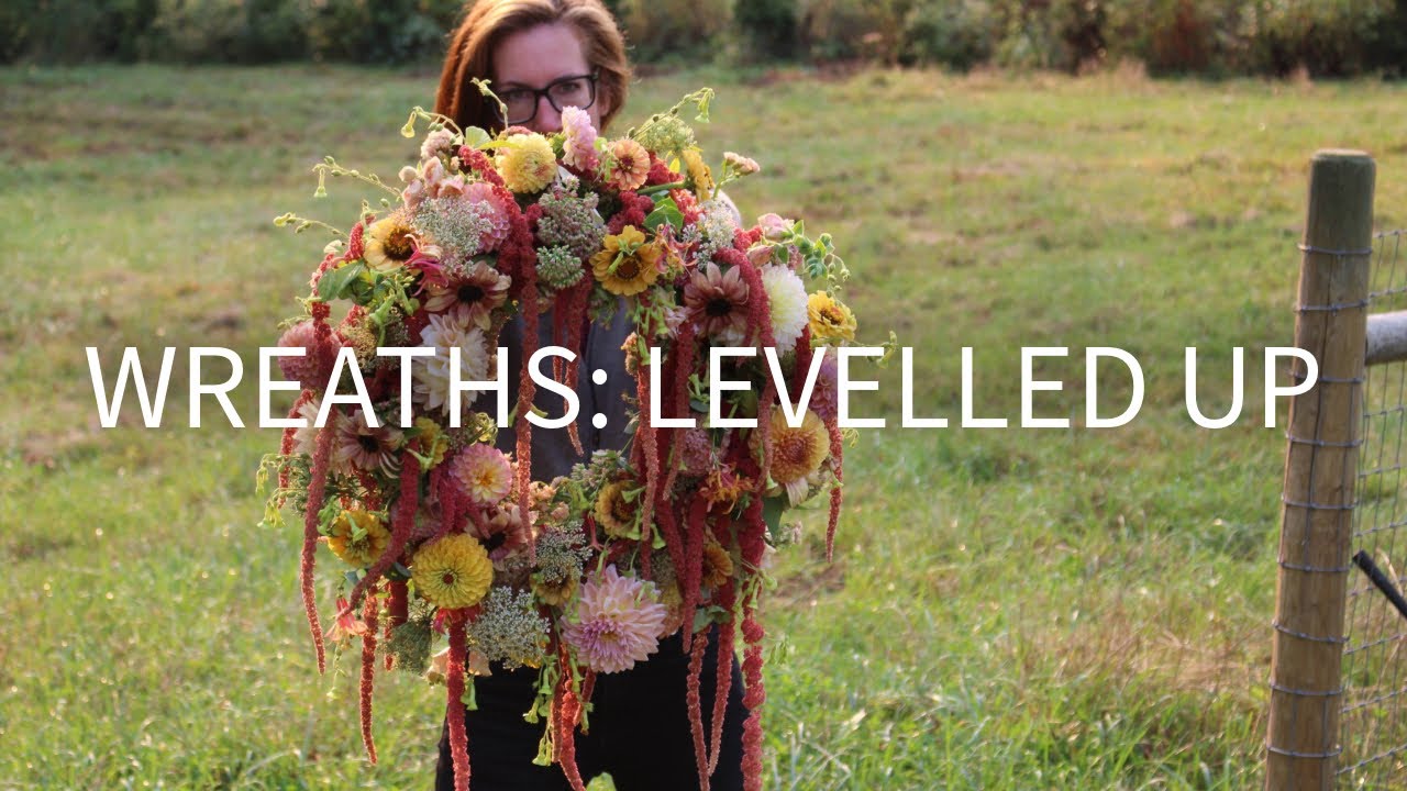 Making a gorgeous foam-free wreath from the gardens