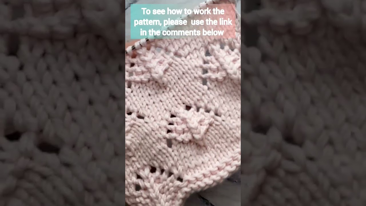 Pine Trees Lace stitch #shorts #knittingpattern