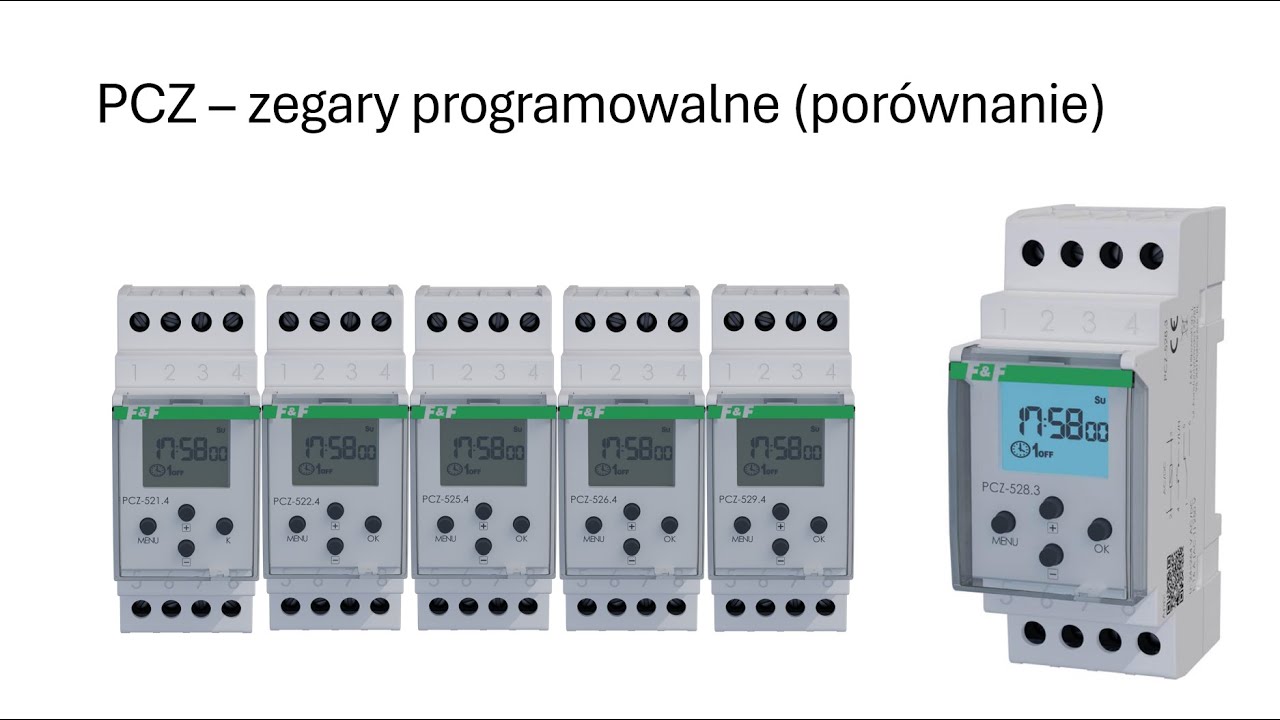 PORÓWNANIE URZĄDZEŃ: PCZ - zegary programowalne. Tygodniowe, astronomiczne, roczne, uniwersalne.