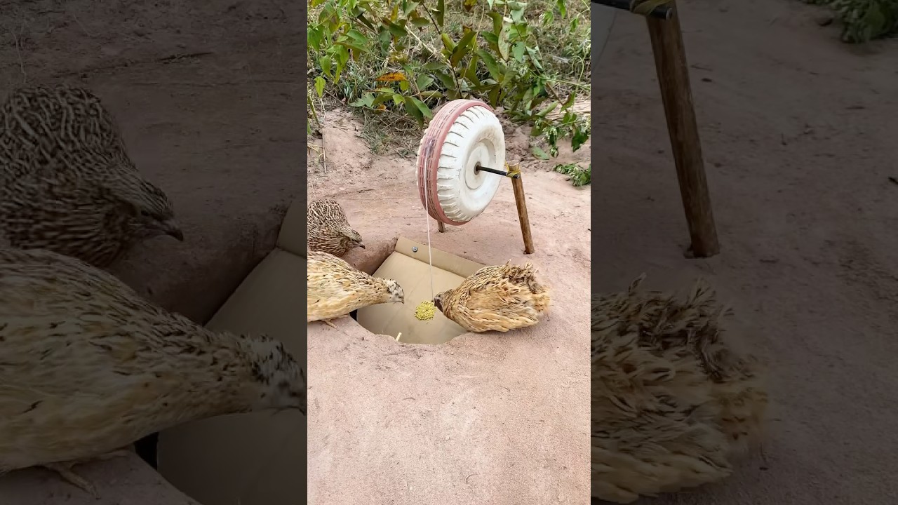 Create Best DIY Trap - Best Quail Trap # bird trap #shorts