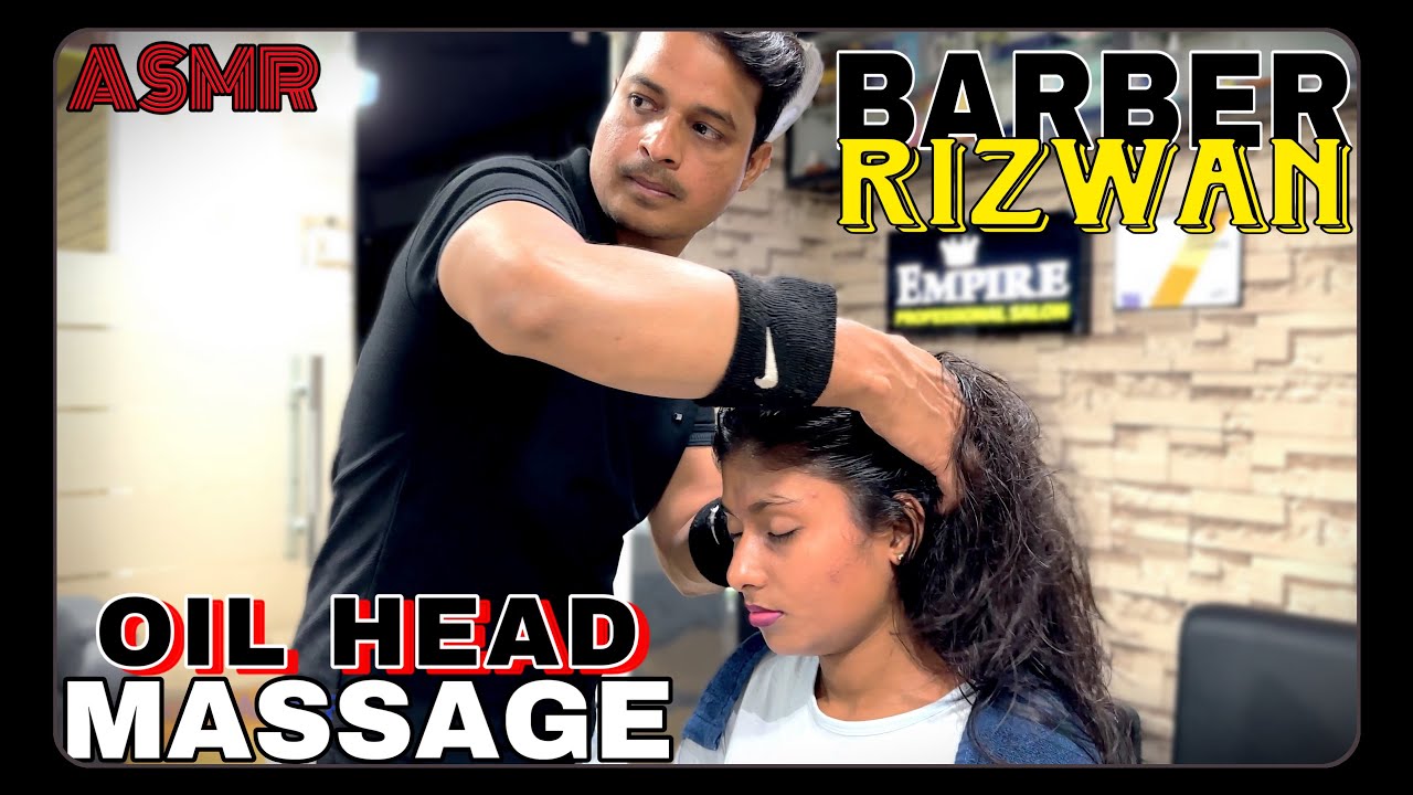 ASMR OIL HEAD MASSAGE, NECK & FOREHEAD💆‍♂️FOR STRESS & INSOMNIA RELIEF | Indian BarBer Rizwan #asmr