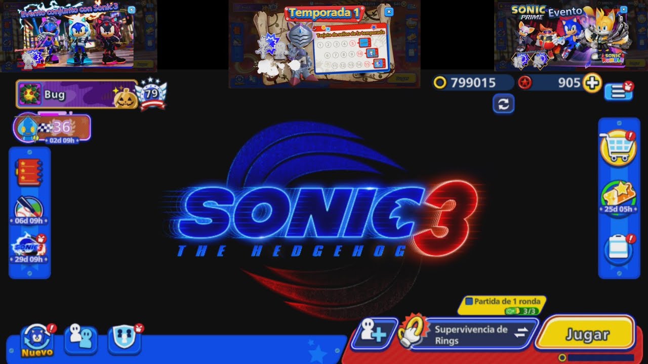 EVENTOS de Sonic 3 la Película y Sonic Prime (Resumen) | TEMPORADA 1 - Sonic Rumble 4k